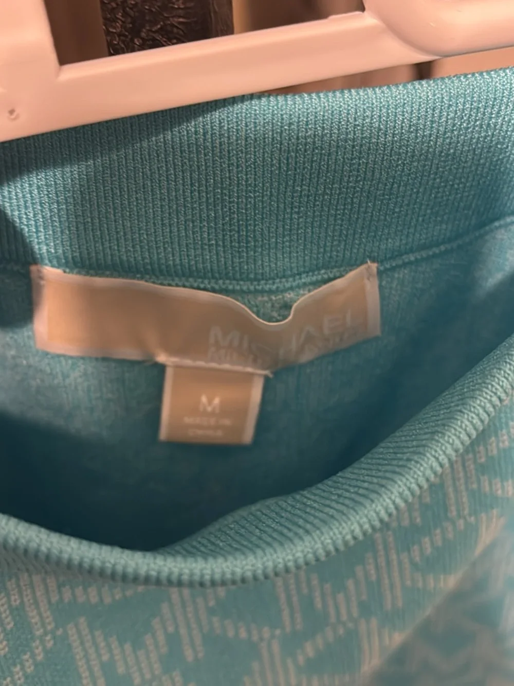MICHAEL Michael Kors Aqua Blue Logo Knit Maxi Skirt